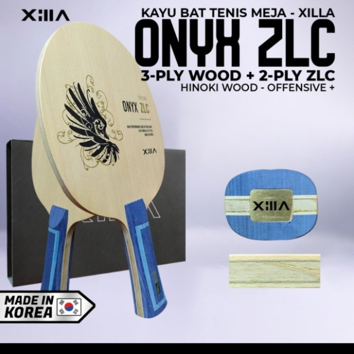 ✅Baru Kayu Bat Tenis Meja Pingpong Xilla Onyx Zlc Carbon Hinoki Offensive Diskon