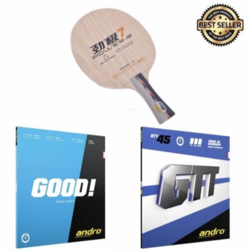 ✅Baru Setup Tenis Meja Kayu Bat Dhs Pg7 Karet Andro Terbaru