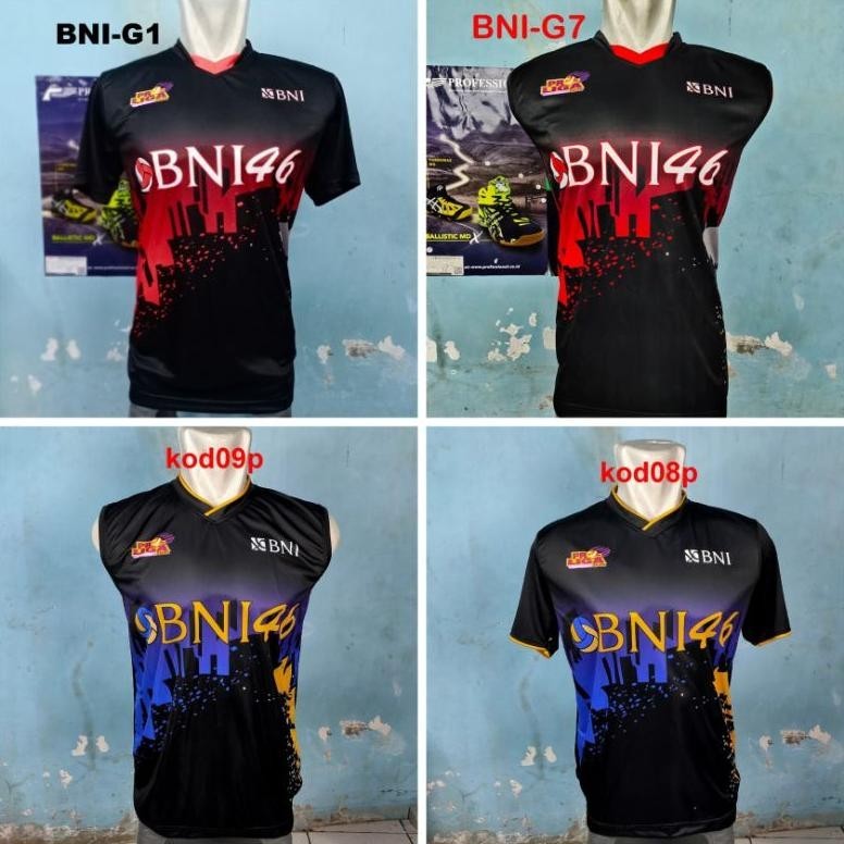 PROMO COD baju kaos jersey voli volly BNI 46 / baju kaos voli volly proliga terpaporit