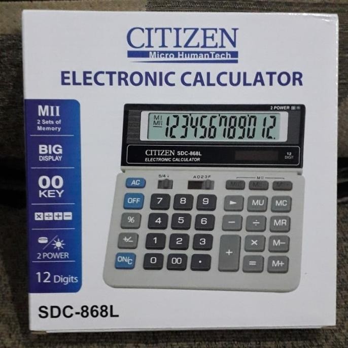 

Berkualitas! KALKULATOR CITIZEN SDC-868L (12 DIGIT) ~