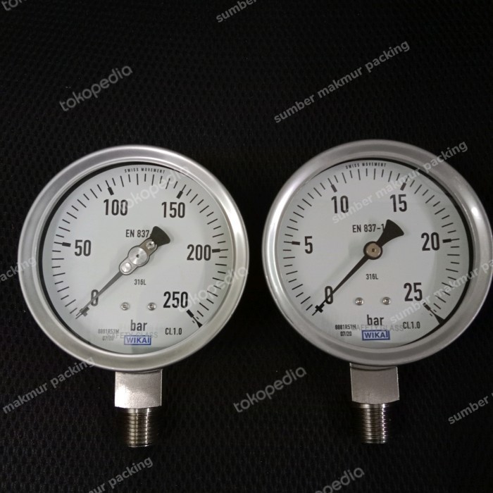 ✅Sale Wika Pressure Gauge Wika 25 Bar 4 Inch Full Ss Terbatas