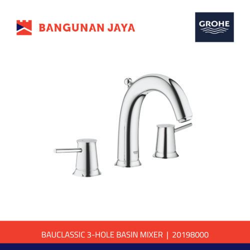 ✅Termurah Grohe Bauclassic 3-Hole Kran Wastafel Basin Mixer  20198000 Limited