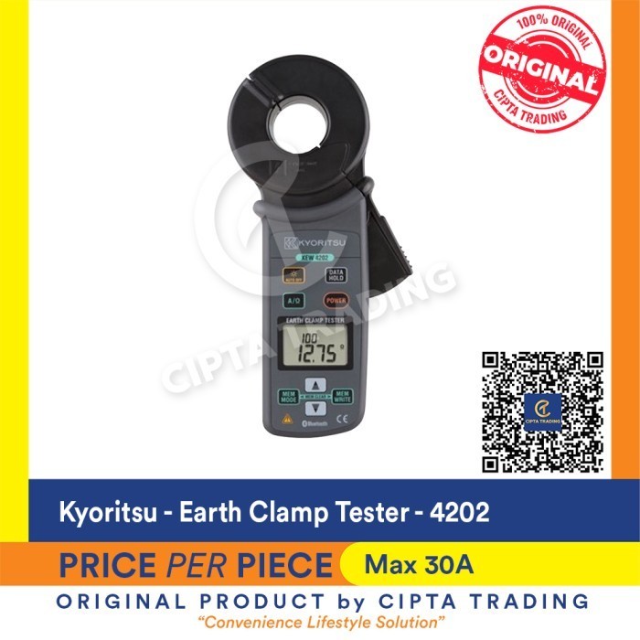 ✨Ori Clamp Meter - Kyoritsu - Kyoritsu 4202 Earth Clamp Testers Diskon