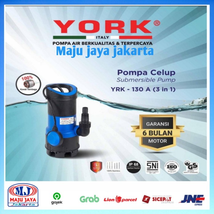 ✨Ori Pompa Celup Air Kolam York 130A 3In1 Pompa Otomatis York Italy Diskon