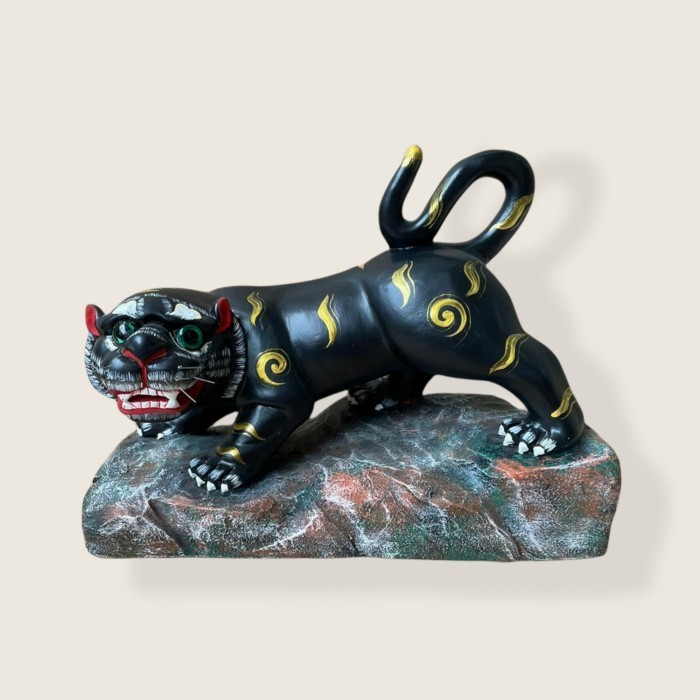 [Baru] Patung Dewa Ouw Houw / Macan Hitam 12 Inch Kayu Diskon
