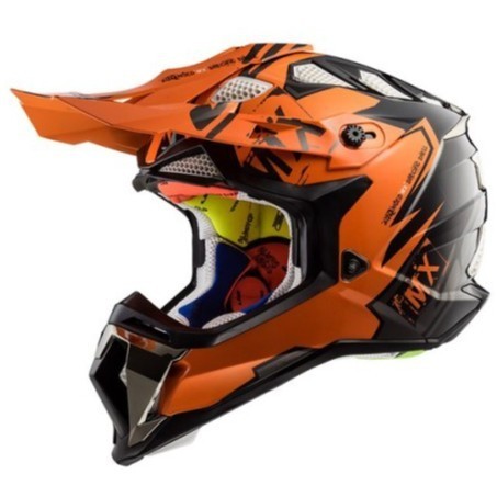 [New] Ls2 Mx470 Subverter Emperor Black Orange  Helm Motocross Ls2 Original Diskon