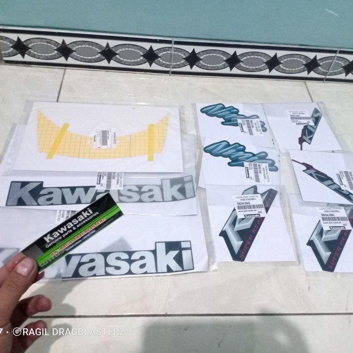 [New] Striping Stiker Full Set Ninja Rr Old Biru Dongker Original Kawasaki Diskon