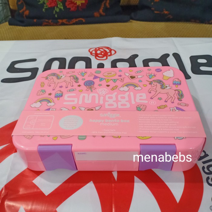 [New] Smiggle Bento Medium Fiesta Unicorn Original Berkualitas