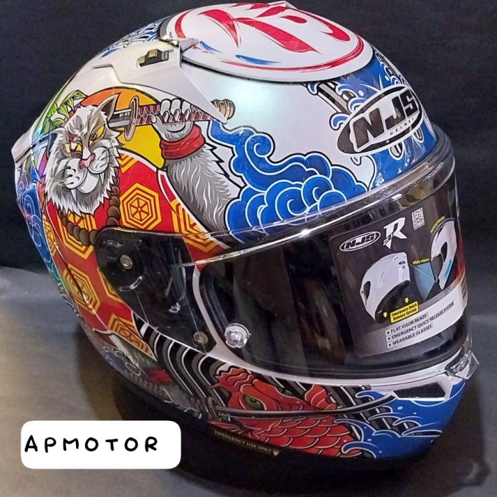 [Ori] Helm Njs Zx-1R Bushido  Full Face Berkualitas