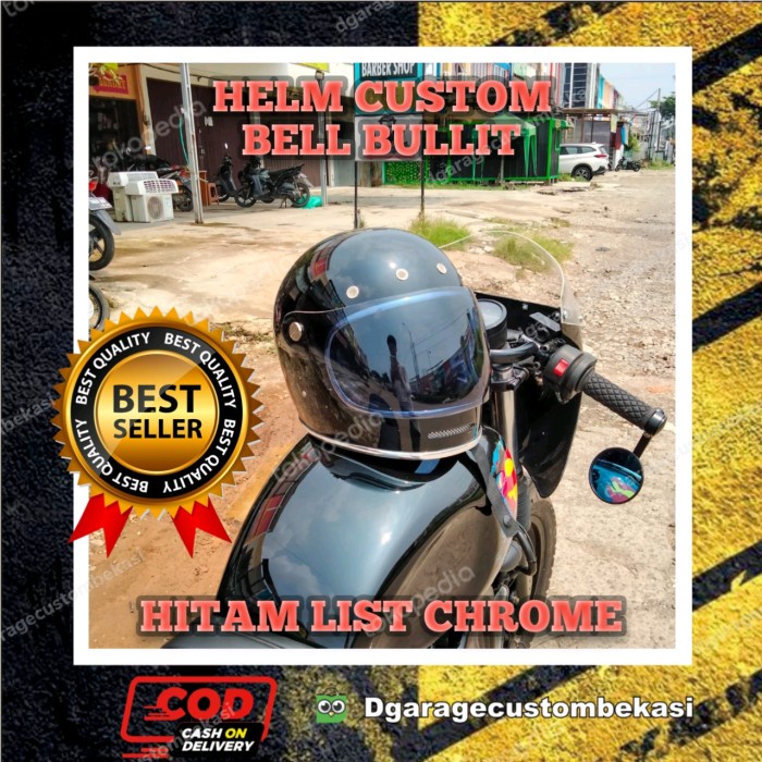[Ori] Helm Custom Bullit Cc Bullit Bandit M30 Hbc Cakil Vespa Classic N19 Terbatas