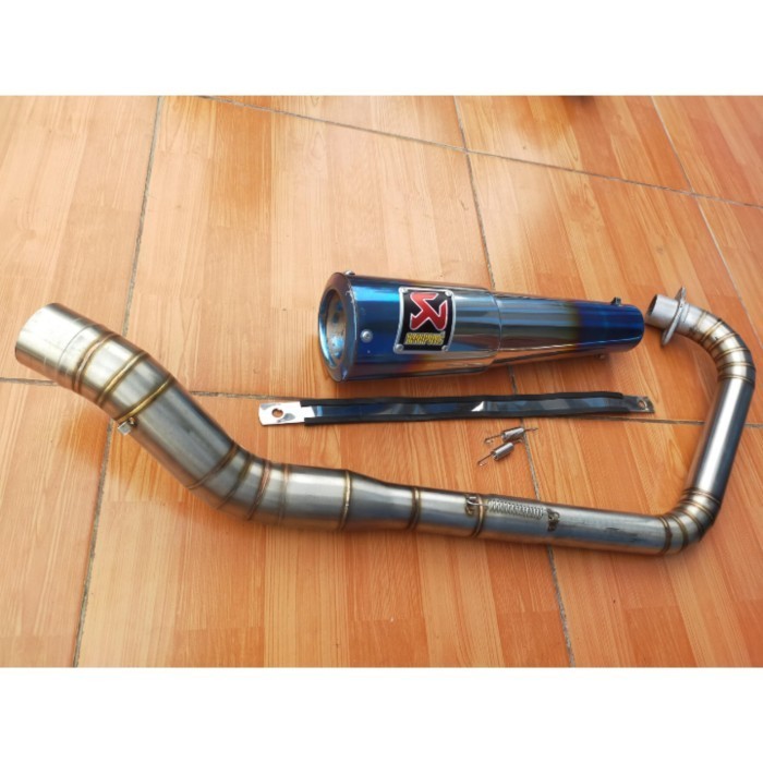 [Original] Knalpot Fulcacing Satria Fu Injection Lama Akrapovic Glas Biru 1 Terbatas