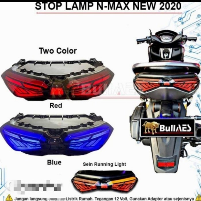 [Ori] Lampu Stop New Nmax 2020 Aes Bullaes Sen Running Senja Biru Merah Rem Berkualitas