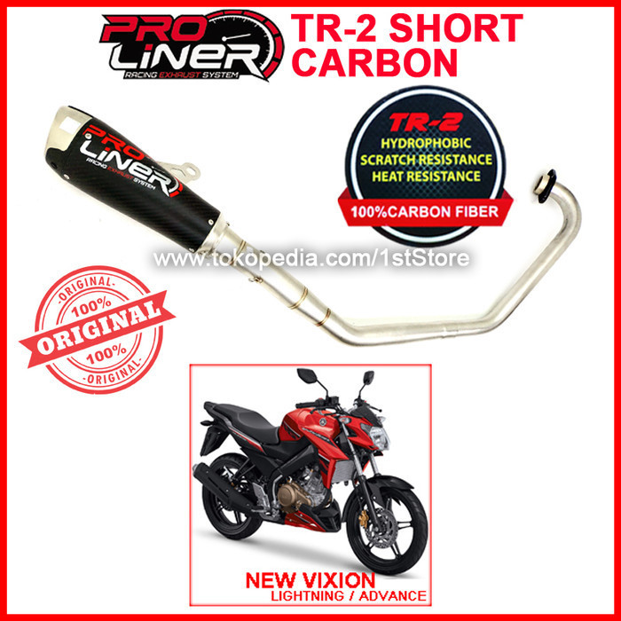 [Original] Original Proliner Tr 2 Carbon Short New Vixion Knalpot Racing Ori Tr2 Terbaru