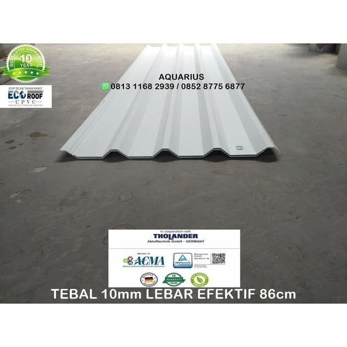 ✅Termurah Atap Upvc Ecoroof Double Layer Putih  Bpk. Rian  Terbaru