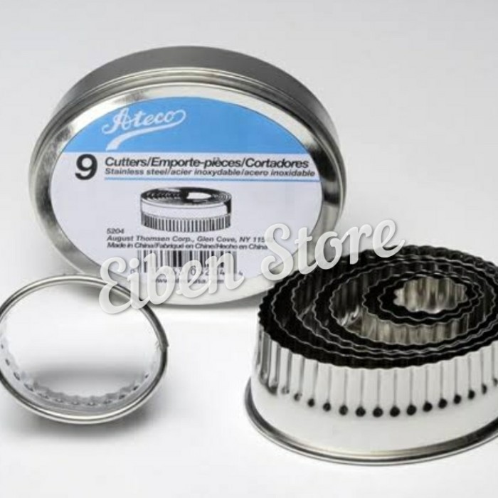 

[New Ori] Ateco 9Pc Fluted Oval Cutter Set Terbatas