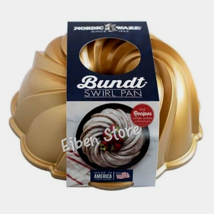 

[New Ori] Nordic Ware Gold Swirl Bundt Pan 10Cups / 24Liter Diskon