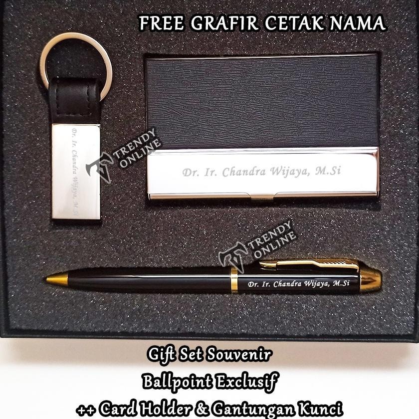 

Gift Set Souvenir Ballpoint, Si, Hadiah, Pul Giftset Exclusif Card Holder Dan Gantungan Kunci