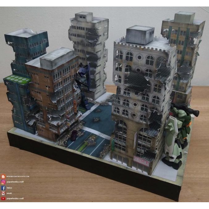 

DIY MINIATUR GEDUNG BUILDING 1/144 PAPERCRAFT