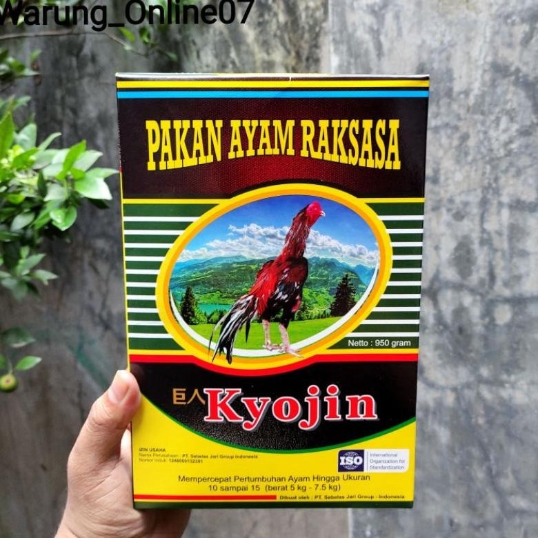 Terbaru Kyojin Pakan Ayam Raksasa Super Tinggi Protein Kyojin Original 950 gr Membuat Tulang Menjadi Besar Kuat &amp; Tahan Pukul Untuk Ayam Bangkok Birma Pakoy Shamo Mangon Saigon Dll