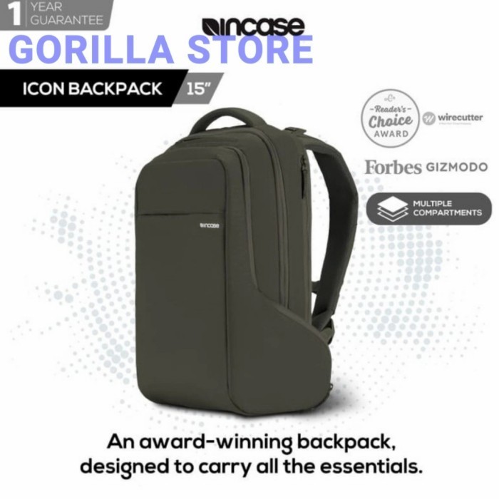 ✅New Incase Icon Backpack - Anthracite Diskon
