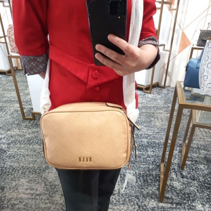 ✅New Tas Elle Sling Bag 41453 Gold 2 Sekat Tas Selempang Wanita Original Berkualitas