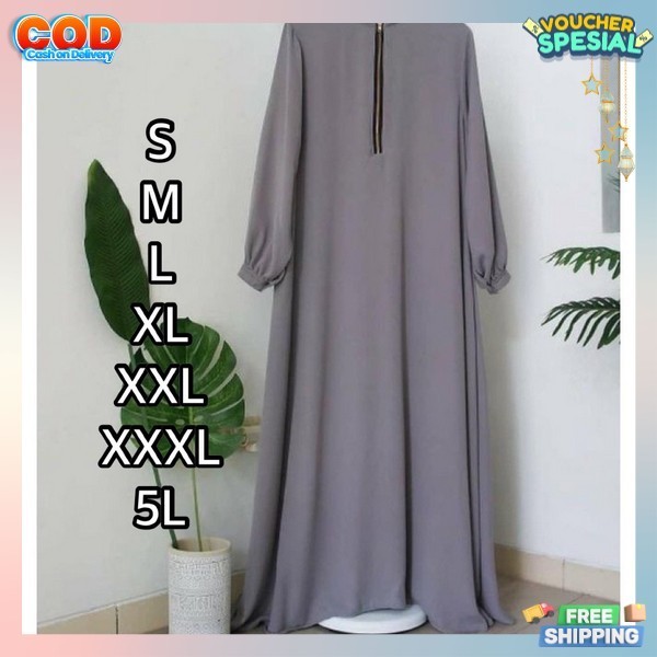 Super Trendy Gamis Wanita Terbaru 2024 Gsmis Muslim Buat Lebaran Ori Modern Gmis Dewasa Jumbo Remaja