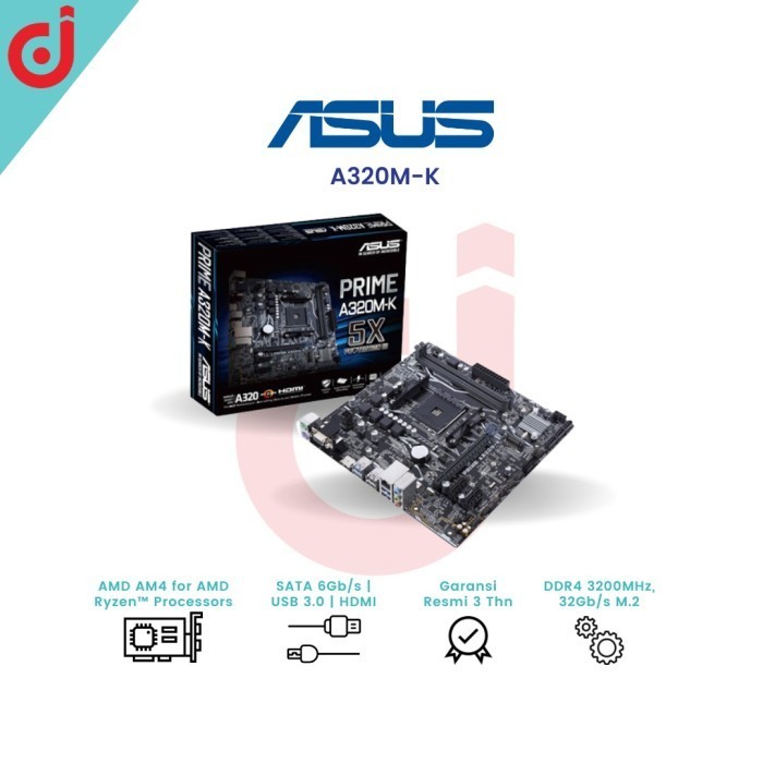 Motherboard Asus Pime A320M-K M.2 NVMe AM4 DDR4 Mobo