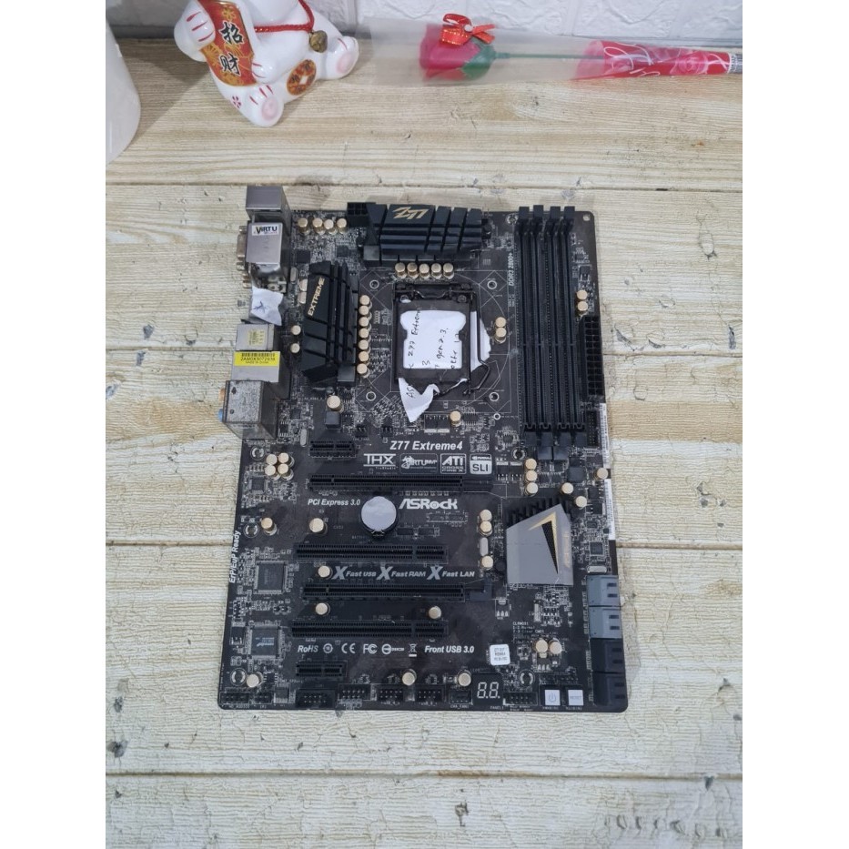 Mobo Asrock Z77 Extreme4 LGA1155 DDR3 MINUS PORT HDMI No Backpanel