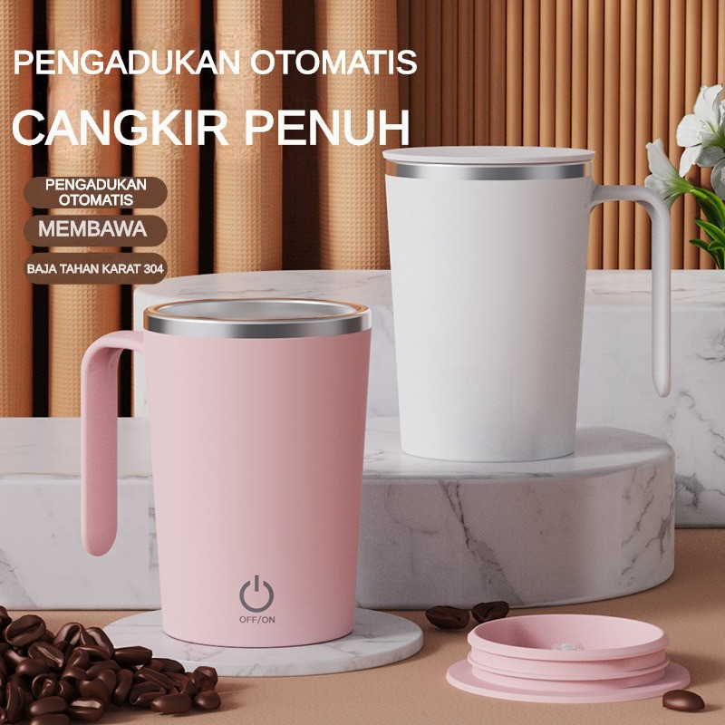 

Baru!Cangkir Aduk Otomatis Gaya Magnetis Malas Cangkir Kopi Segar Portabel Tarikan Magnetik Stainless Steel Pengisian Daya Gelas Pencampur GDTV