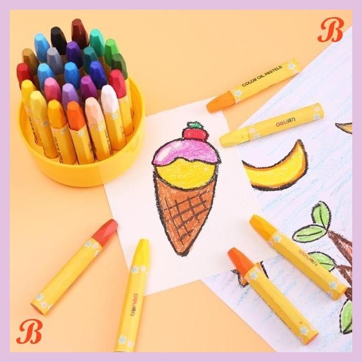 

| KG | DELI OIL PASTEL CRAYON 12 24 36 COLOURS BARREL KRAYON DELI MINYAK