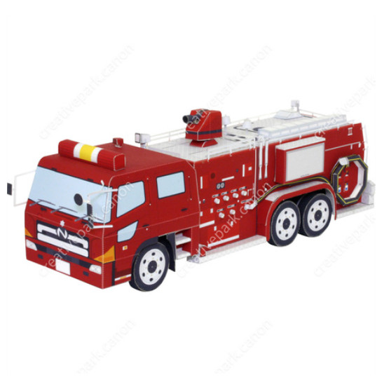 MOBIL PEMADAM KEBAKARAN KENDARAAN PAPERCRAFT MINIATUR ACTION FIGURE DIY KERAJINAN KERTAS TANGAN main