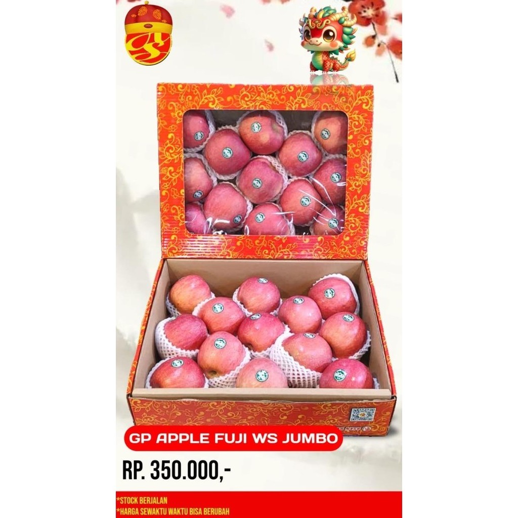 Buah Apel Fuji Imlek Hamper Chinese New Year Gong Xi Fa Chai Fola Apel Kualitas Premium