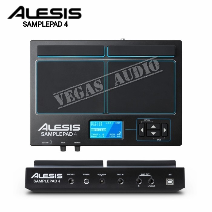 [New] Alesis Sample Pad 4 Compact All In One Precussion Instrument Original Berkualitas