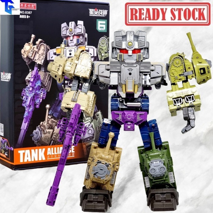 [Ori] Xingbianzhanshen Tank Alliance 8387 Transformers Bruticus Combiner Set Terbatas