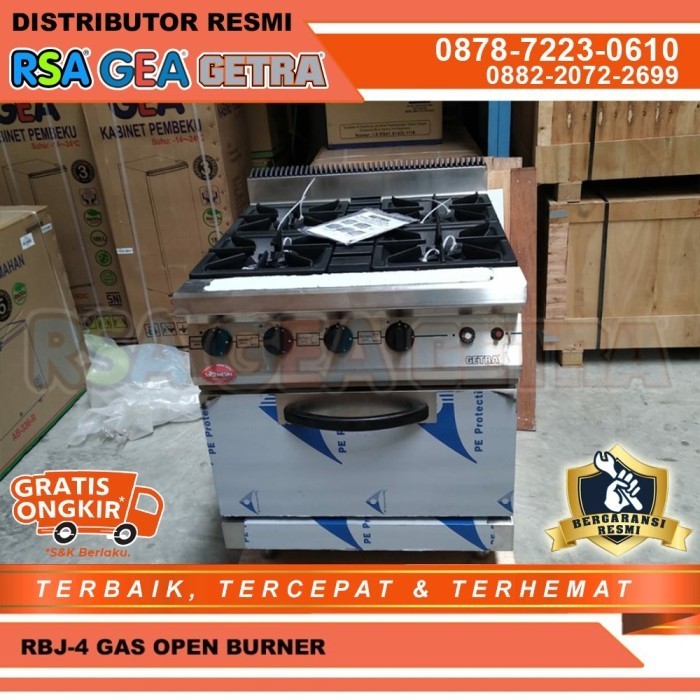 [New] Kompor Gas Pemanggang 4 Tungku Dan Oven 70 Cm Getra Rbj-4 Berkualitas