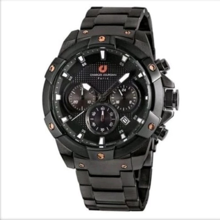 ✅New Jam Tangan Pria Charles Jourdan Cj 1077 Rantai Original Murah Diskon