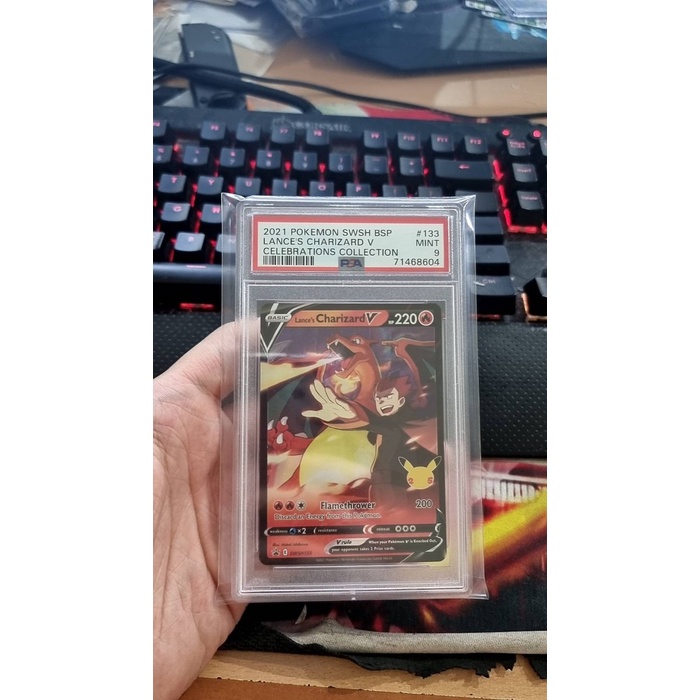 ✅Baru Psa 9 Mint Lance'S Charizard V Swsh133 Celebrations Holo Promo Pokemon Diskon