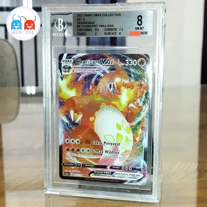 ✅Baru Charizard Vmax Bgs 8 Kartu Pokemon X Psa 9 Hr Sr Aa Ex Sar Sir Gx Ar V Berkualitas