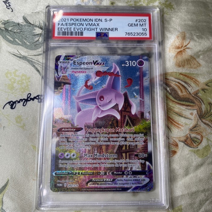 ✅Baru Kartu Pokemon Tcg Id Indonesia Swsh Promo Espeon Vmax Hr Aa Psa 10 Terbatas