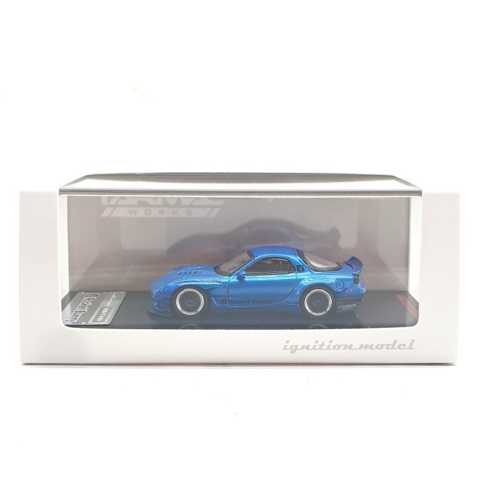 [Original] Ignition Model X Tarmac Exclusive 1/64 Mazda Rx7 Rocket Bunny Blue Terbaru