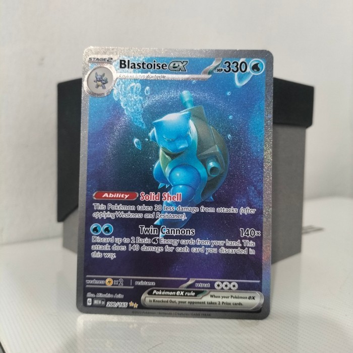 ✅Baru Blastoise Ex Sar Pokemon Card 151 English Kartu Tcg Nm Limited