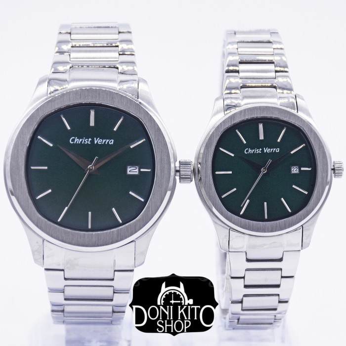 ✅New Jam Tangan Couple Christ Verra Original 919491G/L11Grn Garansi Resmi Limited