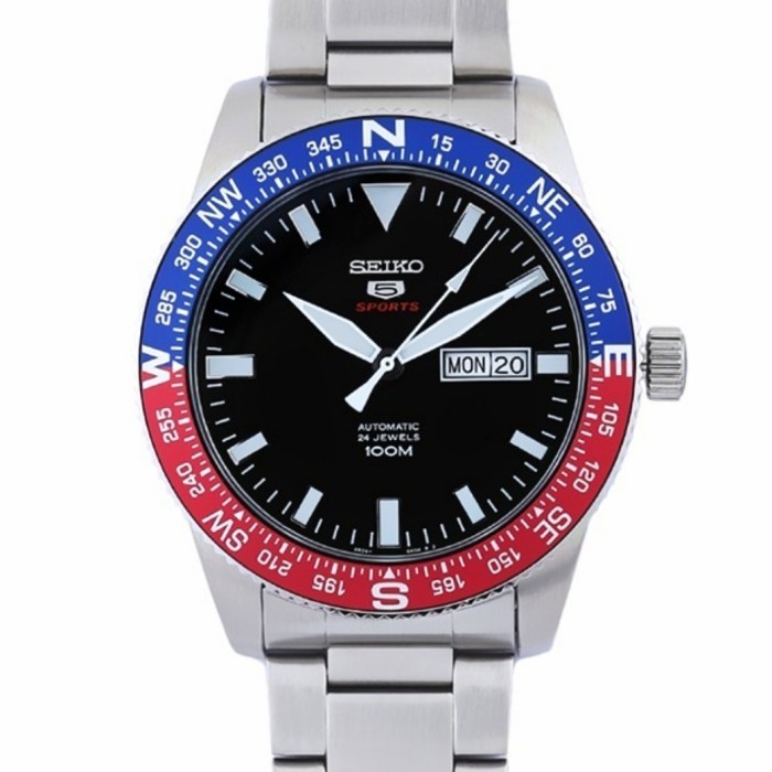 ✅New Ori Seiko 5 Sports Srp661K1 Automatic Stainless Steel Pepsi Bezel Srp661 Berkualitas