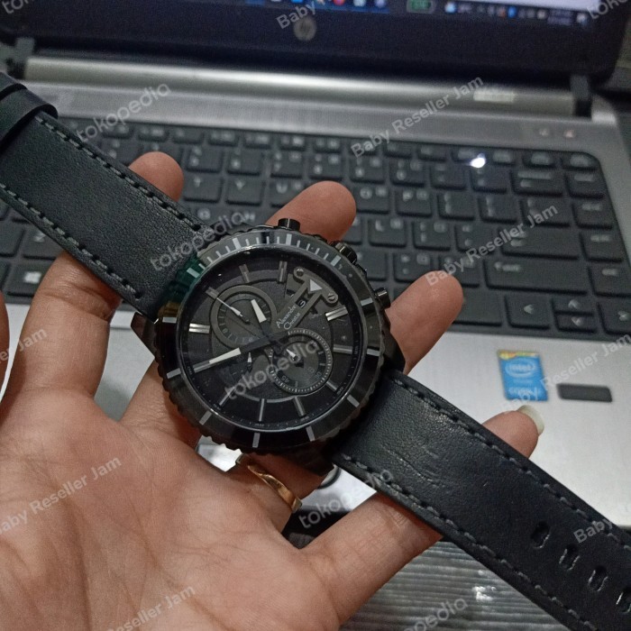 ✅New Jam Tangan Kulit Pria Alexandre Christie Ac6527 / Ac 6527 Full Black Terbaru