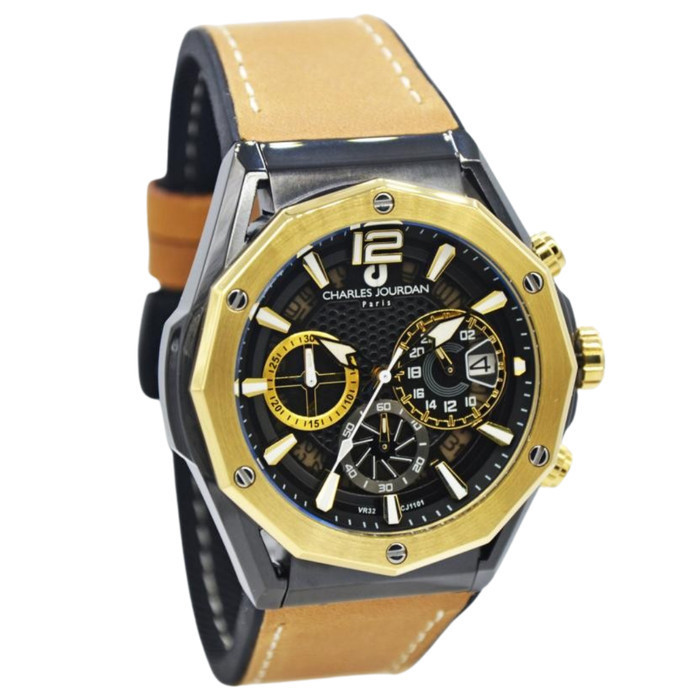 ✅New Ori Jam Charles Jourdan Original Cj1101-1035C Charles Jordan Jam Pria La Diskon
