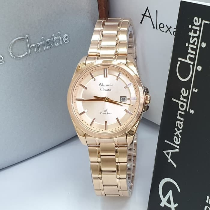 ✅New Alexandre Christie Ac 8404Ld / Ac8404 Full Rosegold Original  Garansi Berkualitas