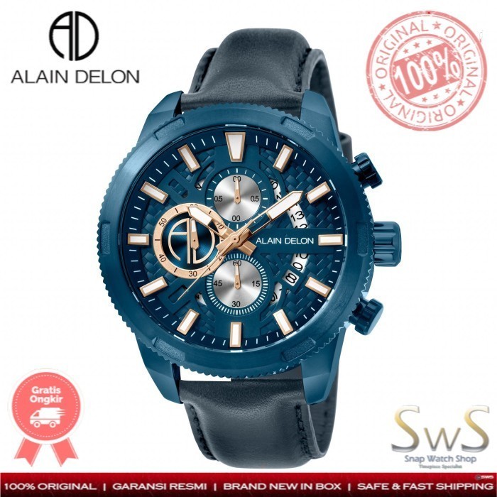 ✅New Ori Jam Tangan Pria Alain Delon Ad430-1882C Sc1 Original Garansi Resmi Terbatas