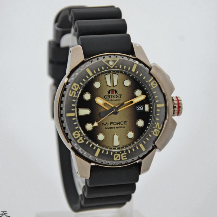 ✅New Ori Jam Tangan Pria Orient M-Force Ra-Ac0L05G00B Automatic Rubber Original Berkualitas