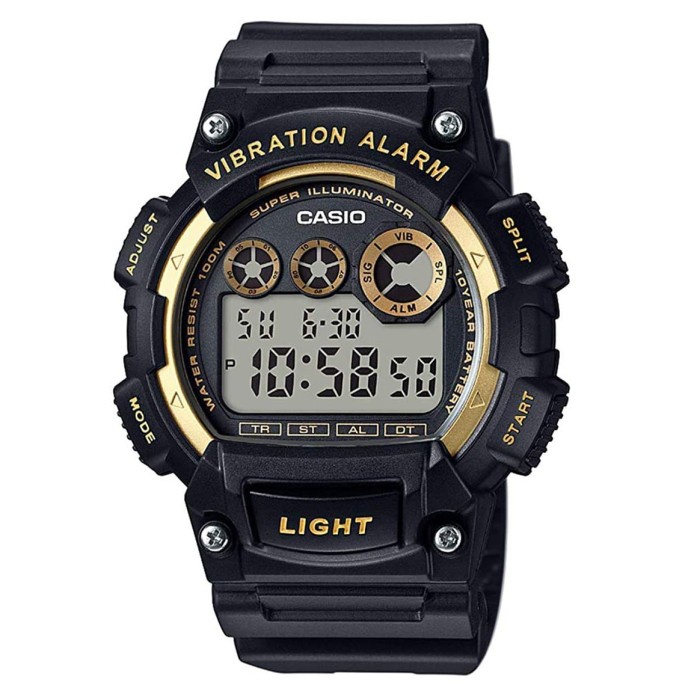 ✅New Ori Casio W-735H-1A2Vdf - Jam Tangan Pria - Hitam Emas - W735H W-735H-1A2 Limited