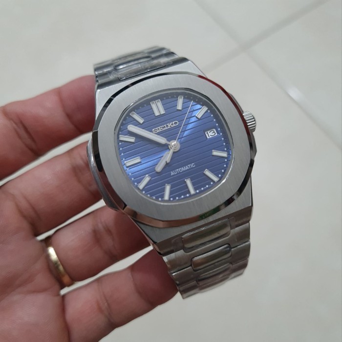 ✅Original Jam Tangan Automatic Japan Seiko Mod Custom Blue Dial Nh35A Original Terbatas